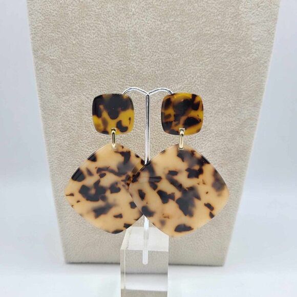 Baublebar Tortoise Square Drop Earrings - Picture 6 of 9